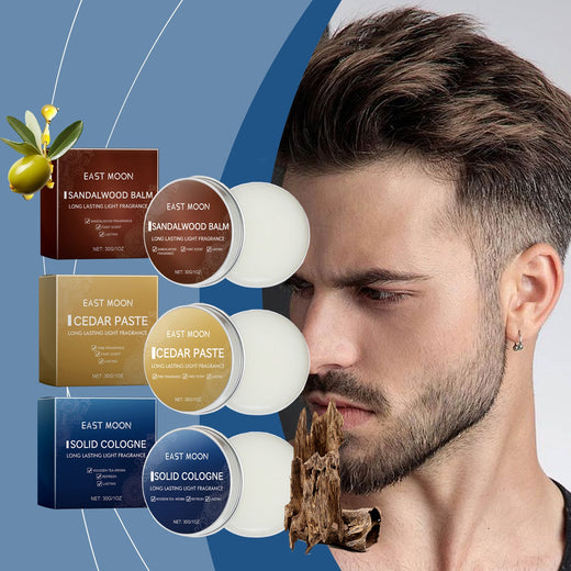 Solid Fragrance Balm for Men, Portable Long-Lasting Scent