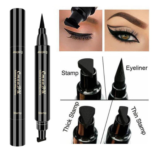 2-in-1 Stamp Eyeliner Pen for Sharp, Symmetrical Wings