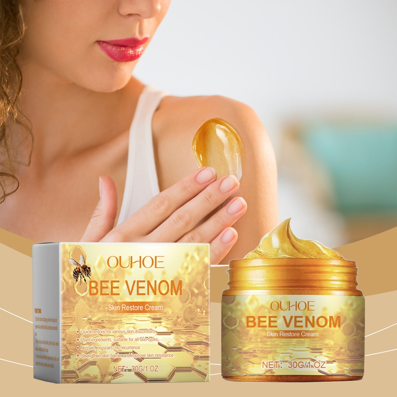 Duplicate product display image of cream box and jar from alternative angle