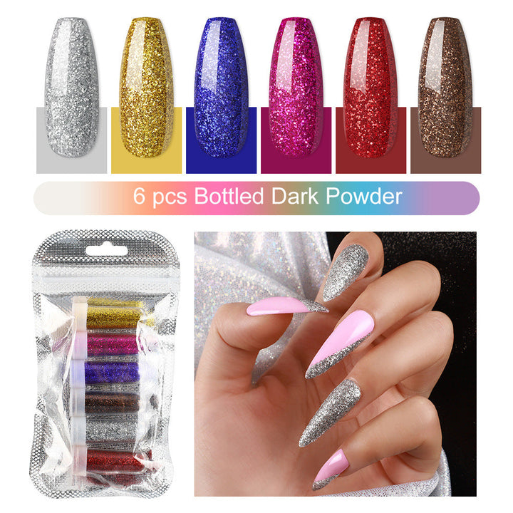 Acrylic Nail Art Kit with 12 Glitters — Complete System