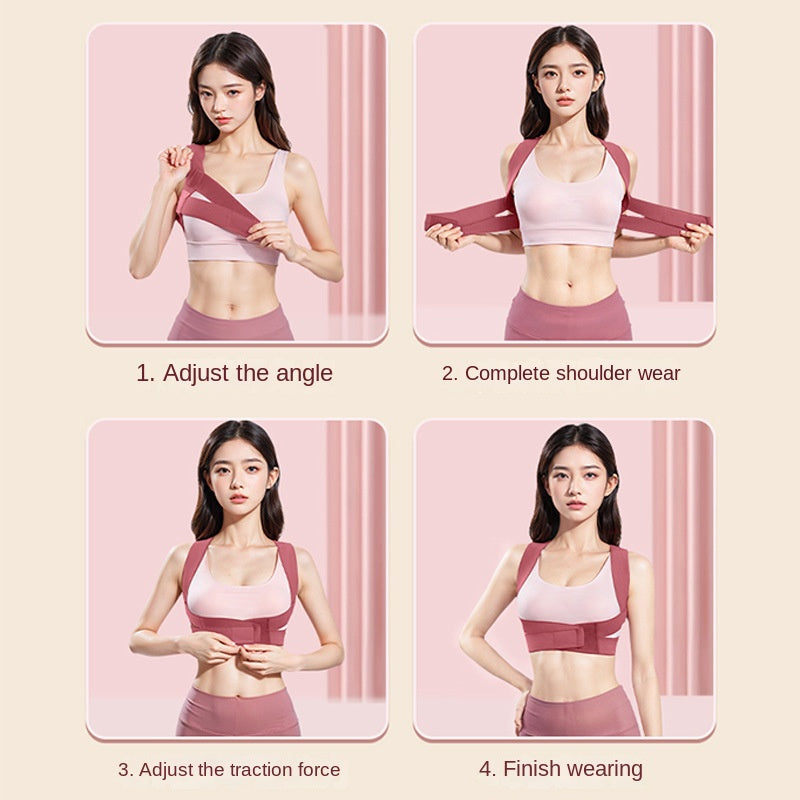 Back view of posture corrector belt on white background, identical to image 1