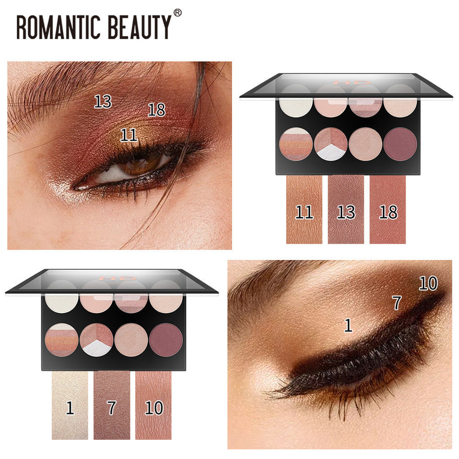 8-Shade Eyeshadow Palette | Matte & Pearl Nude Tones