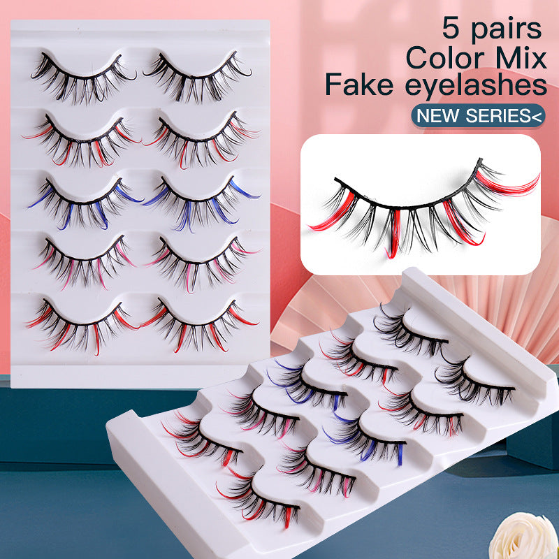 Colorful False Eyelashes for Dramatic 5D Eye Looks