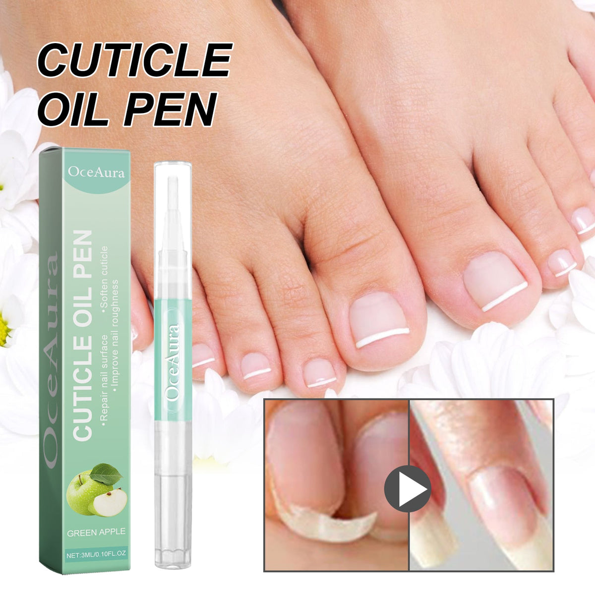 Cuticle Oil Pen, Repair Hands And Feet Gray Nails Protect Na