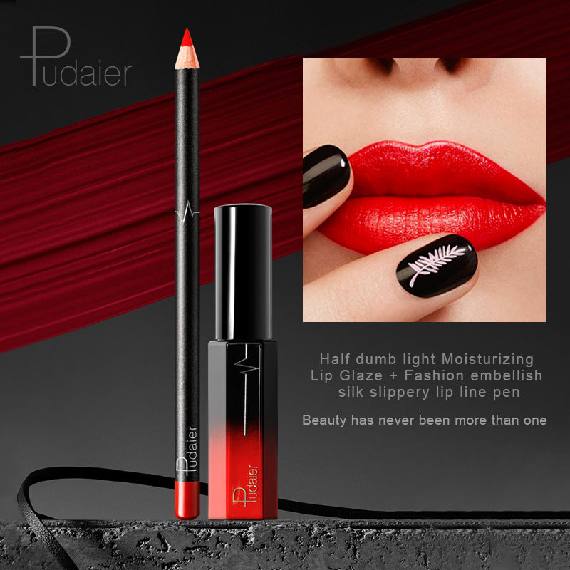 36-Color Matte Lip Gloss Set With Matching Lip Liner