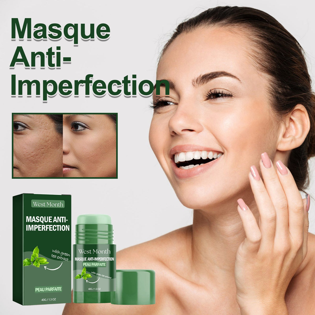 Green Tea Acne Mask Stick - Oil Control & Clean Pores