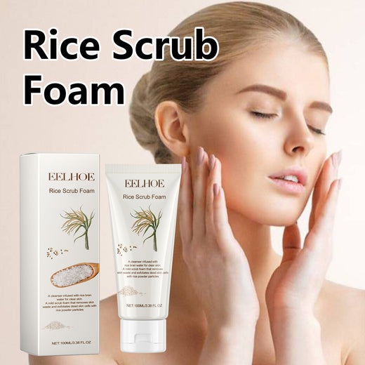 Rice Scrub Foam Cleanser - Refines Pores & Cuts Shine