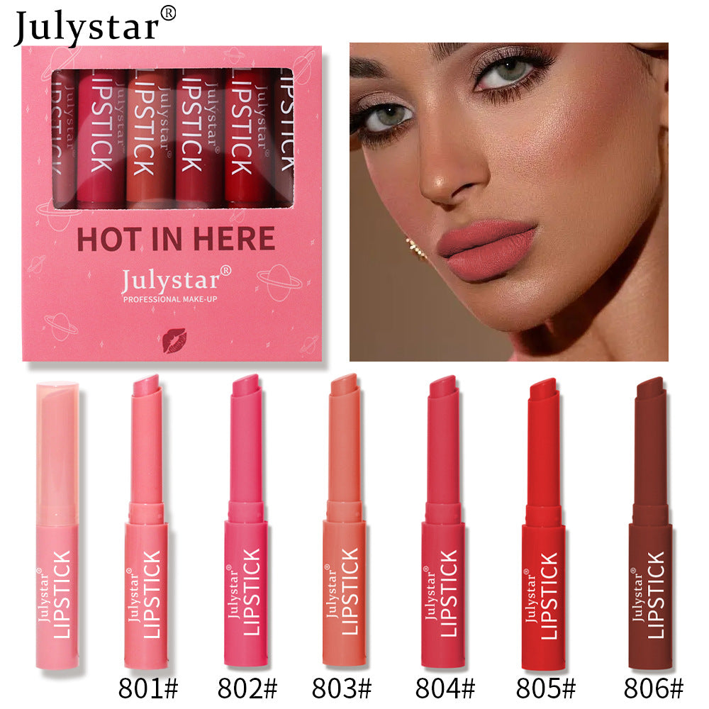 Matte Lipstick Set: Six Shades for Easy Everyday Color