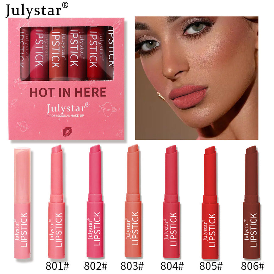Matte Lipstick Set: Six Shades for Easy Everyday Color