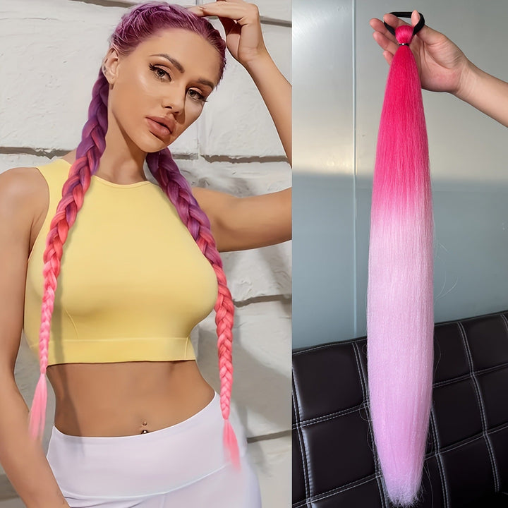 Colorful Ponytail Hair Extensions — Instant Braid Makeover