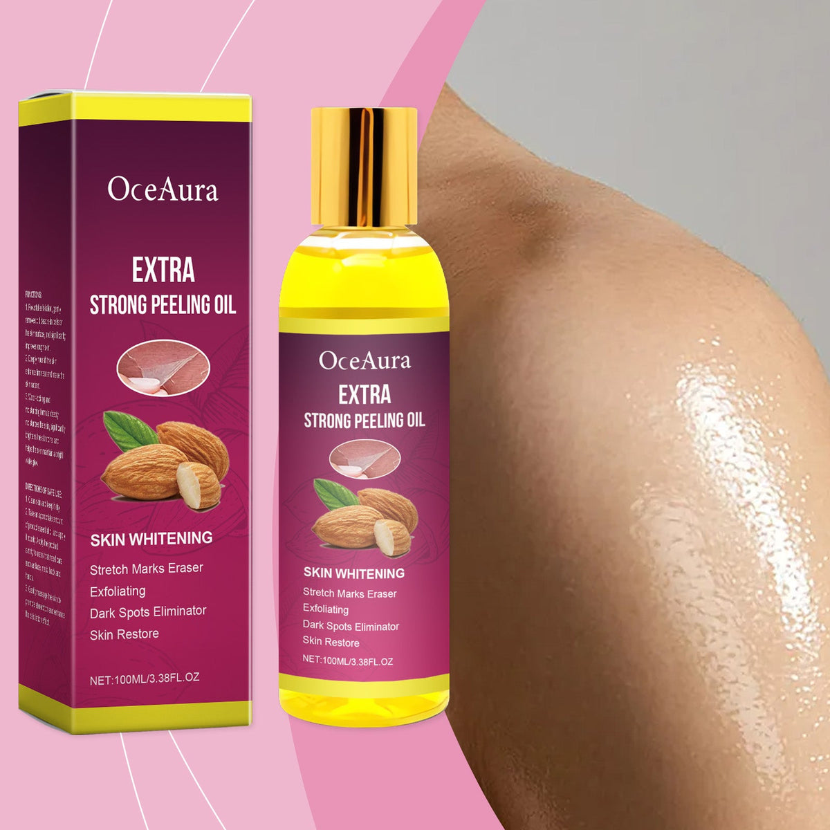 Oceaura Body Exfoliating Oil for Stretch Marks & Tone