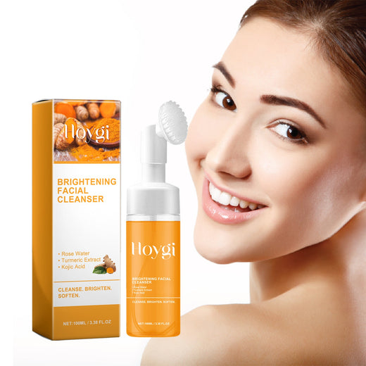 Turmeric Brightening Cleanser with Built-In Massage Brush