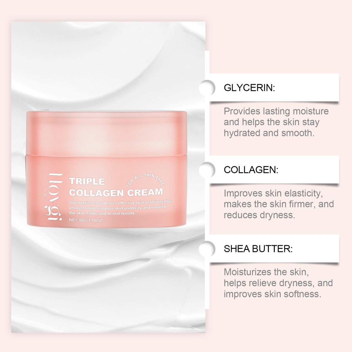 Collagen Face Cream for Dry Skin — Deep Hydration & Firmness