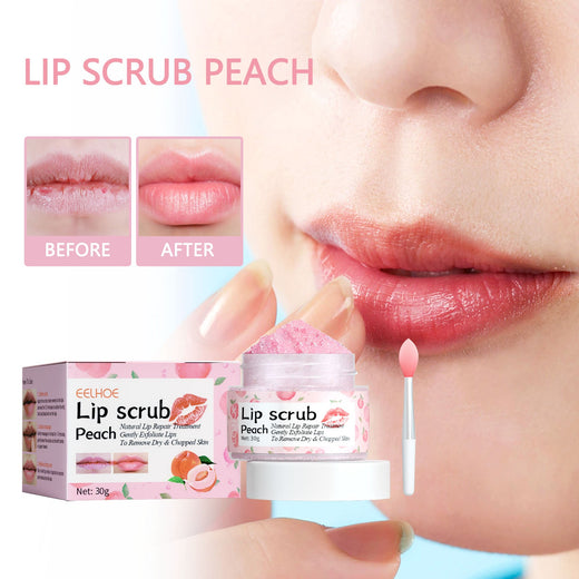 Peach Lip Scrub for Soft, Bright, Hydrated Lips