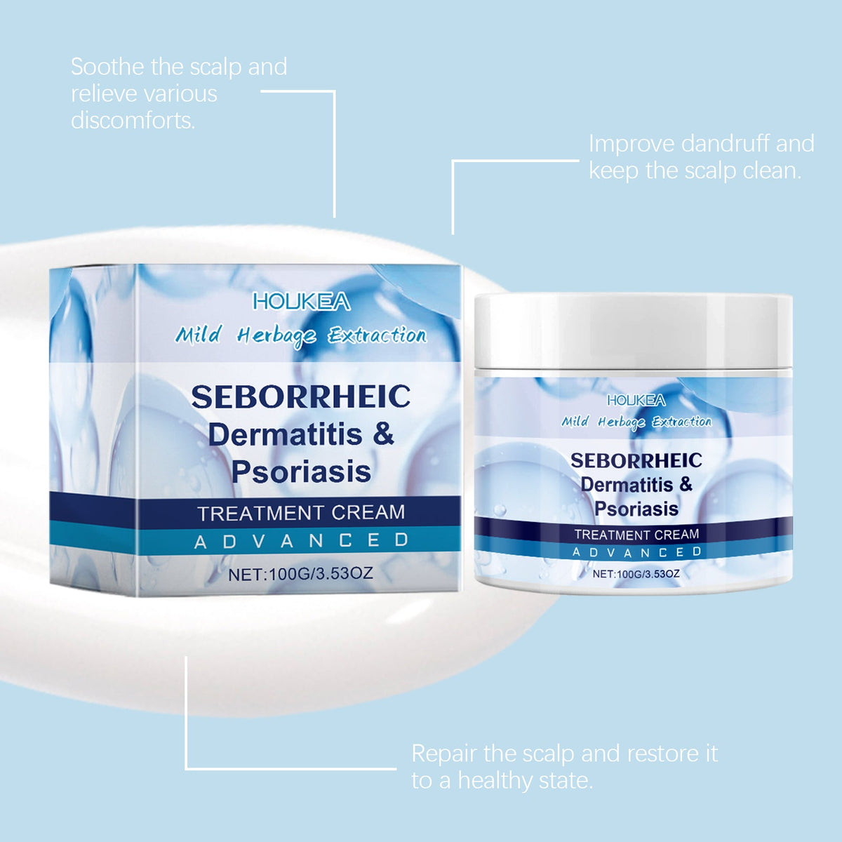 Scalp Care Cream for Dry Scalp and Dandruff Relief