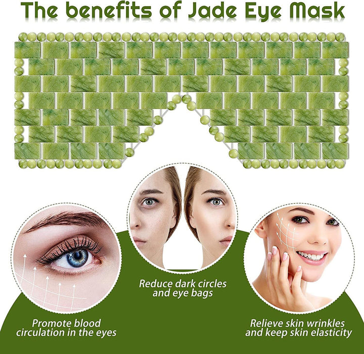 Jade Eye Mask for Cooling Spa-Like Eye Care Ritual