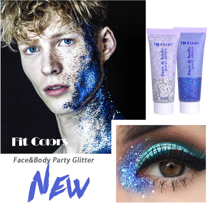 Face & Body Glitter Gel Makeup for Dazzling Sparkle