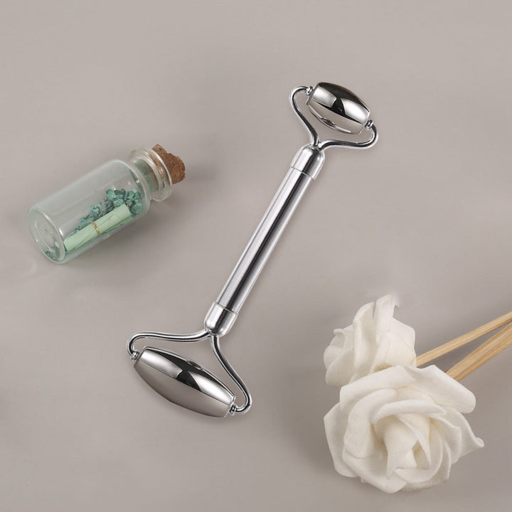 Stainless Steel Face Massage Roller — V‑Shaped Lift & Firm