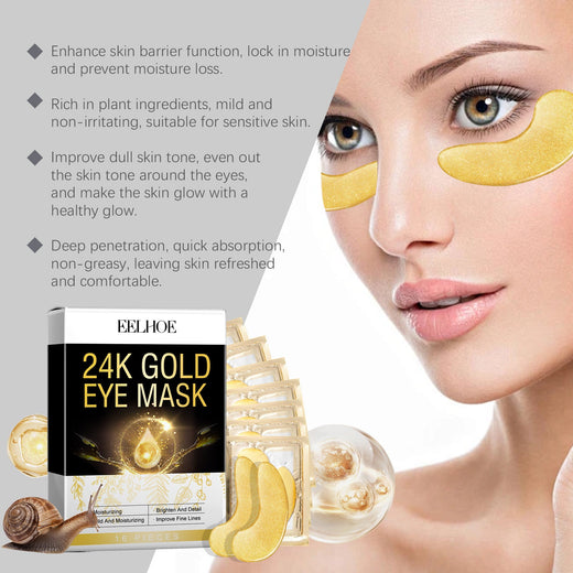 24K Gold Eye Mask Patches for Firming and Hydration