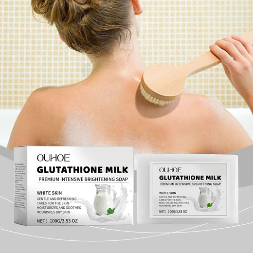 Milk Bath Soap Bar with Glutathione for Brighter Skin