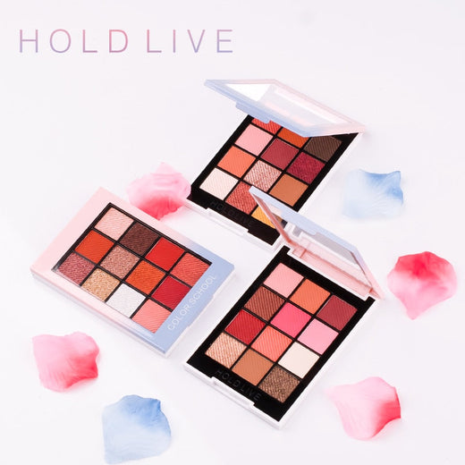 12-Shade Warm Eyeshadow Palette, Matte & Glitter Nudes