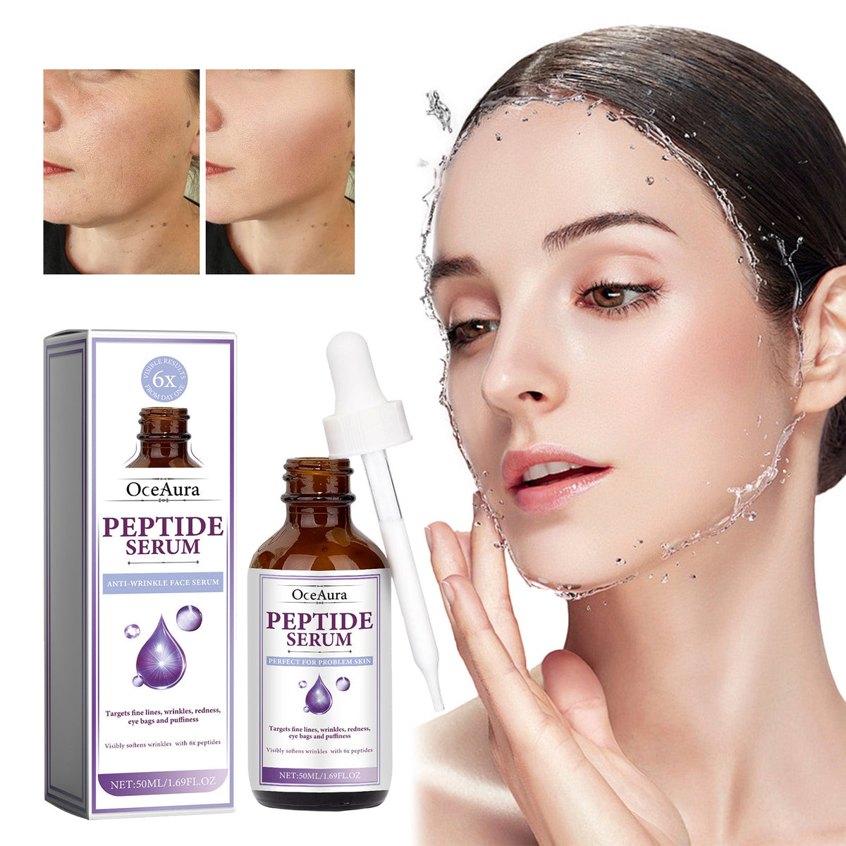 Peptide Serum for Wrinkles, Fine Lines & Puffiness