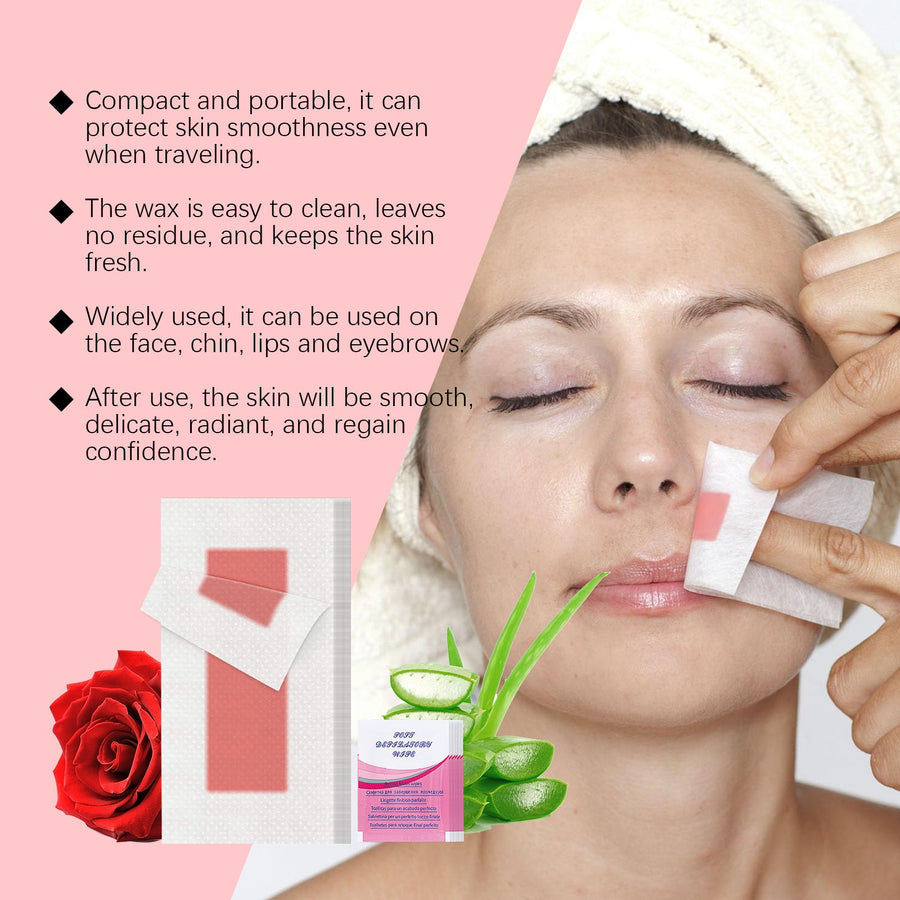 Facial Wax Strips for Smooth, Clean Skin Up to 28 Days