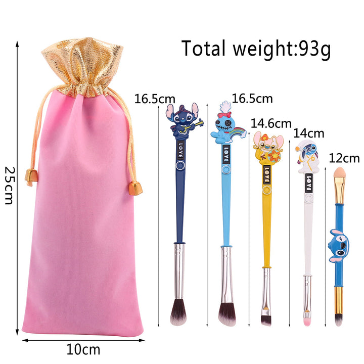 Stitch Makeup Brush Set — Disney Enamel Charms with Rose