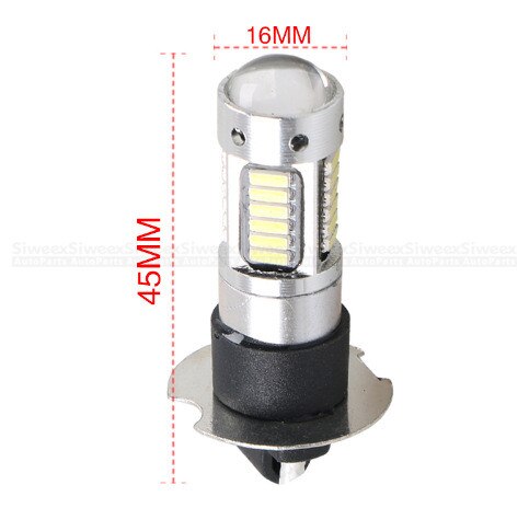 LED Fog Light Bulbs - 30 SMD 4014 Chips - H3 H1 W5W T10 12V