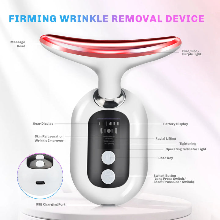 LED & Vibration Facial Lifting Device — Firmer Skin in 4 Weeks