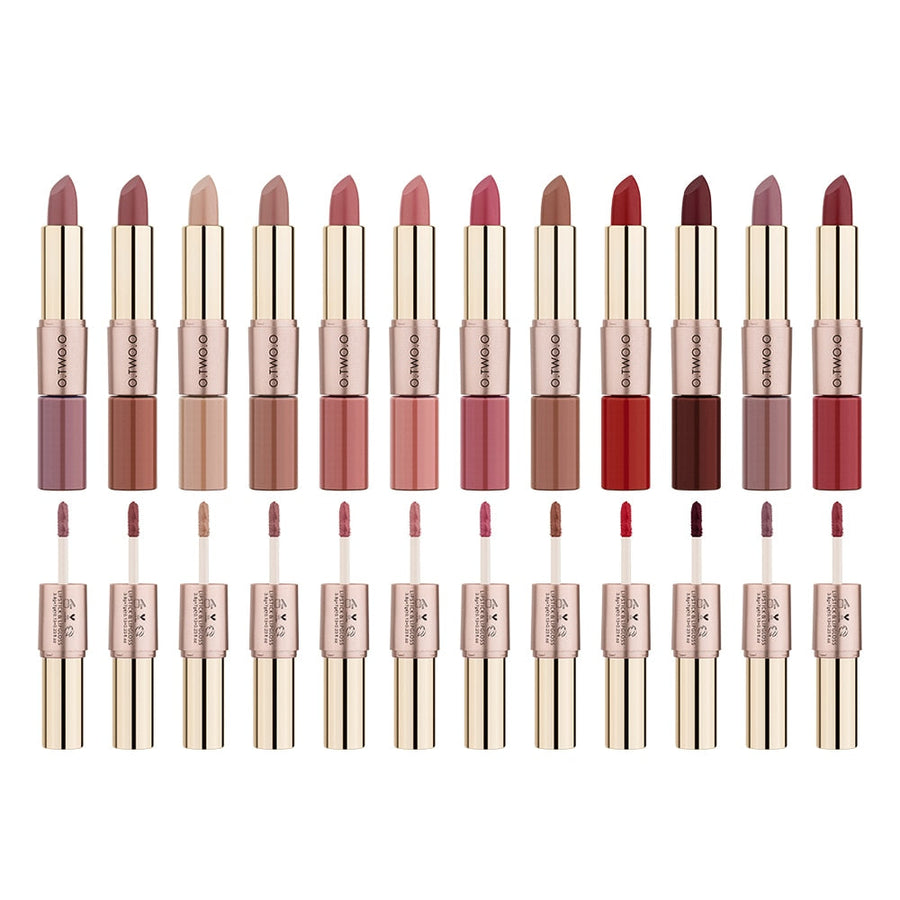 2-in-1 Matte Lipstick & Liquid Lipstick, 12 Shades