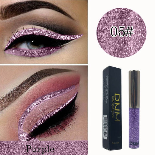 Metallic Liquid Eyeliner for Sparkling 16-Color Looks