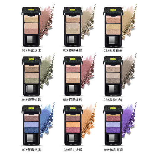 Color-Shifting Eyeshadow Palette With Waterproof Shimmer