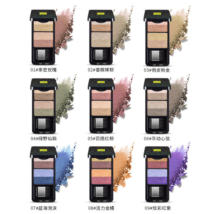 Color-Shifting Eyeshadow Palette With Waterproof Shimmer
