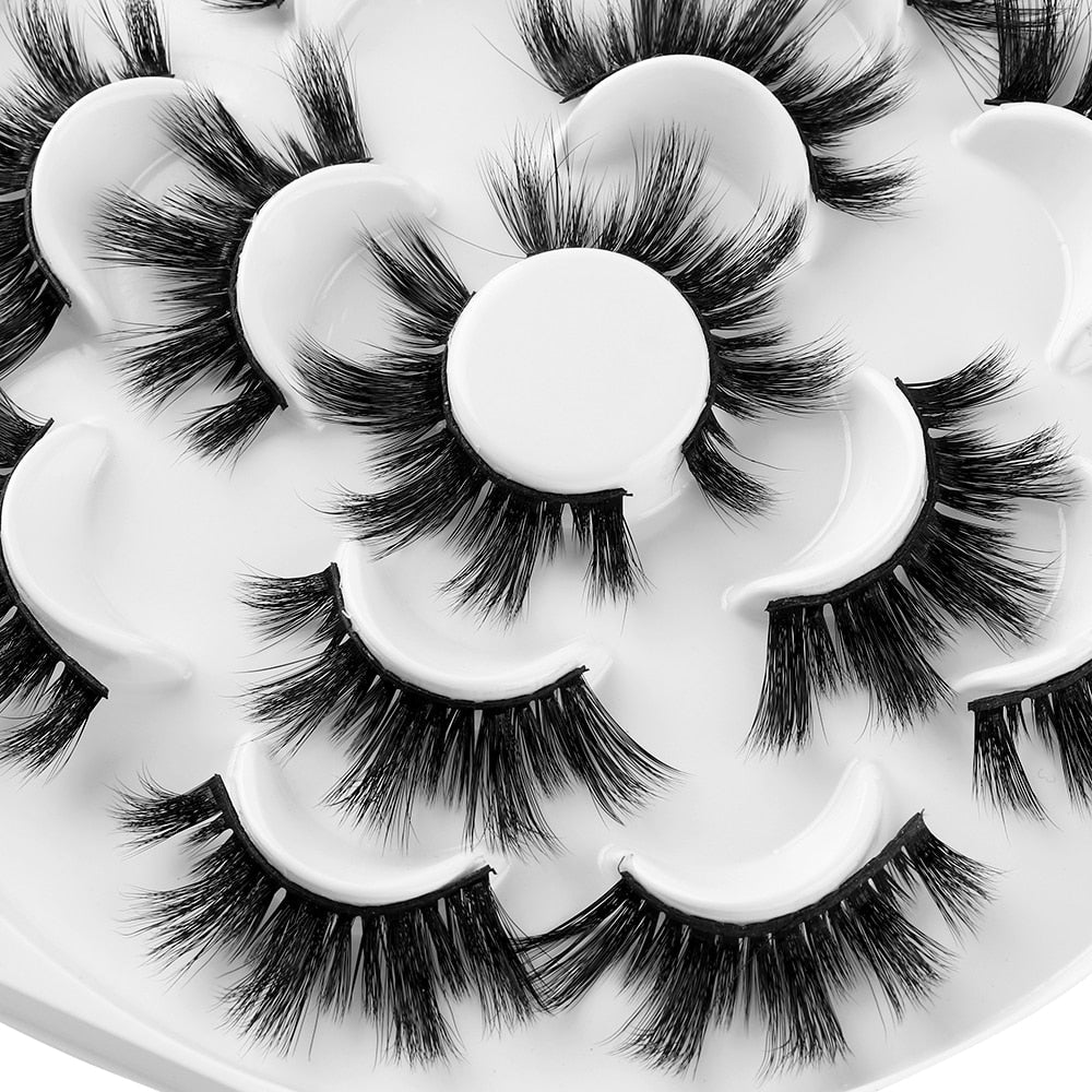 Macro shot emphasizing lash density and fiber texture with white bands clearly visible