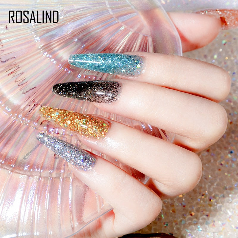 Glitter Poly Nail Gel Extensions for Salon-Style Sparkle