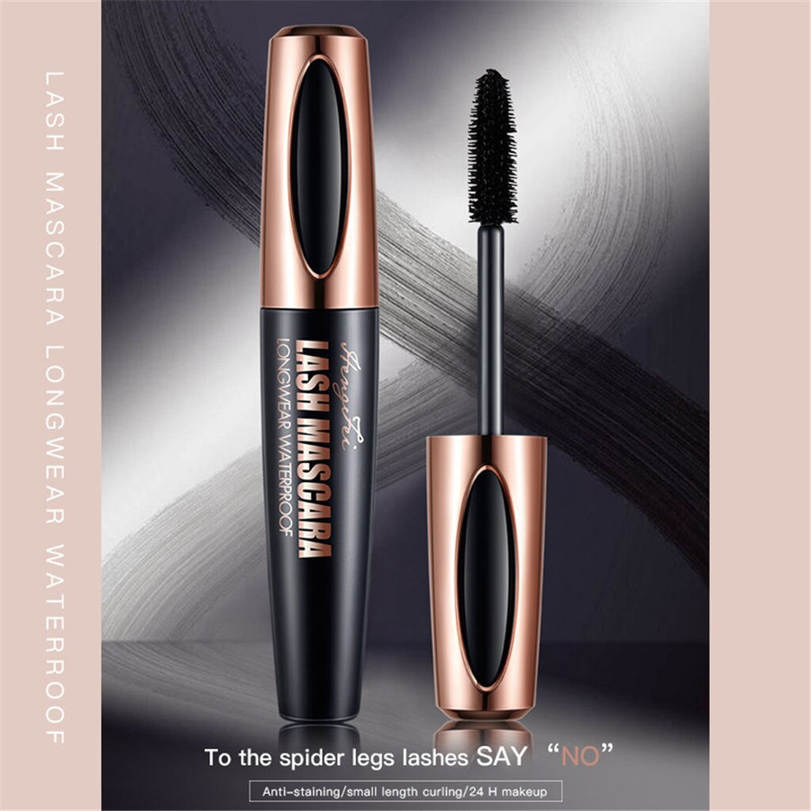 Waterproof Fiber Mascara for Longer, Curled Black Lashes