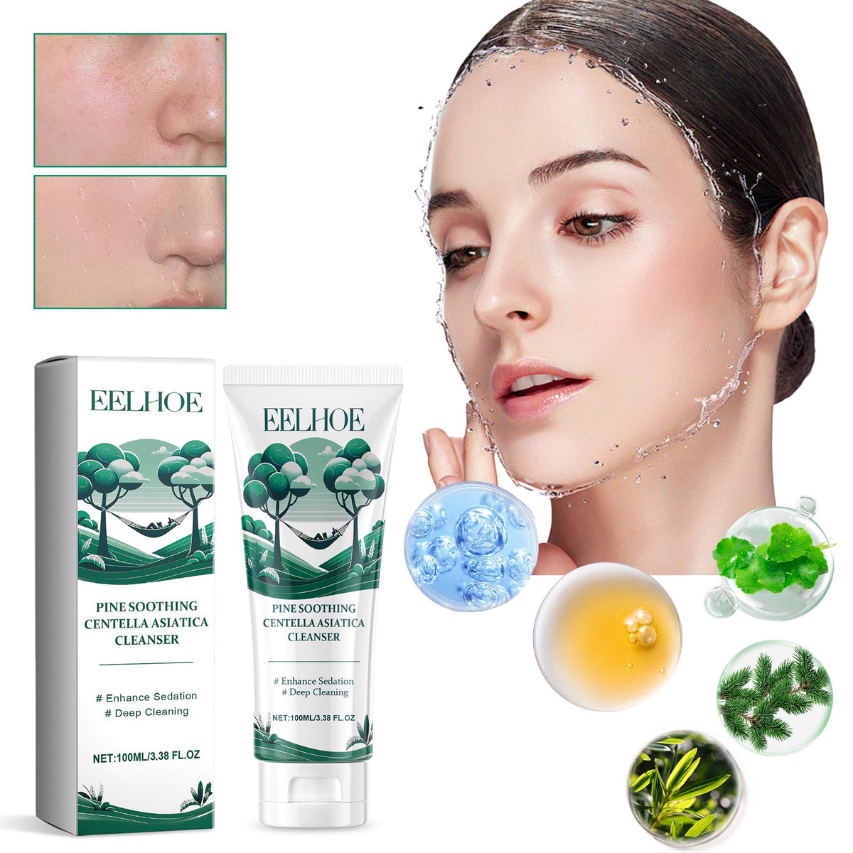 Pine Centella Gel Cleanser for Soft Non-Tight Skin