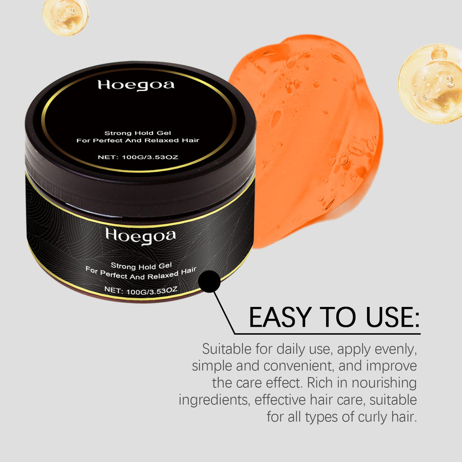 Curly Hair Styling Gel for Strong Hold & Lasting Moisture