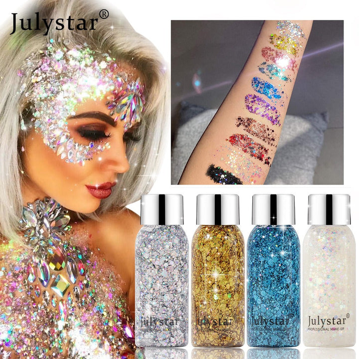 Cosmetic Glitter Makeup for Bold Stage Sparkle Looks
