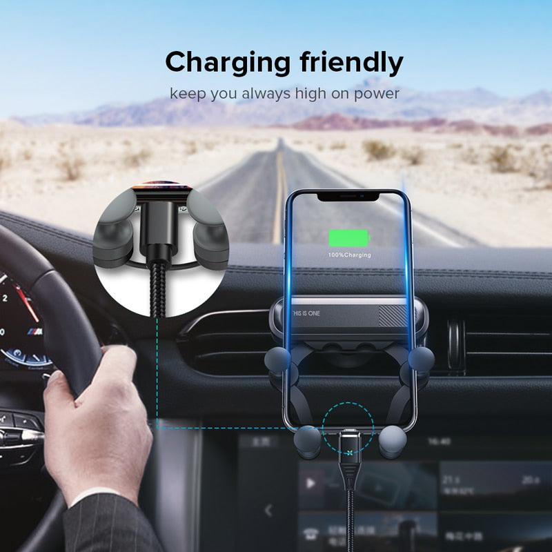 Gravity Car Phone Holder — Hands‑Free Secure Grip