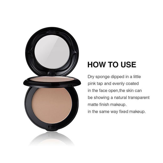 Pressed Powder Compact Makeup for Natural Matte Touch-Ups