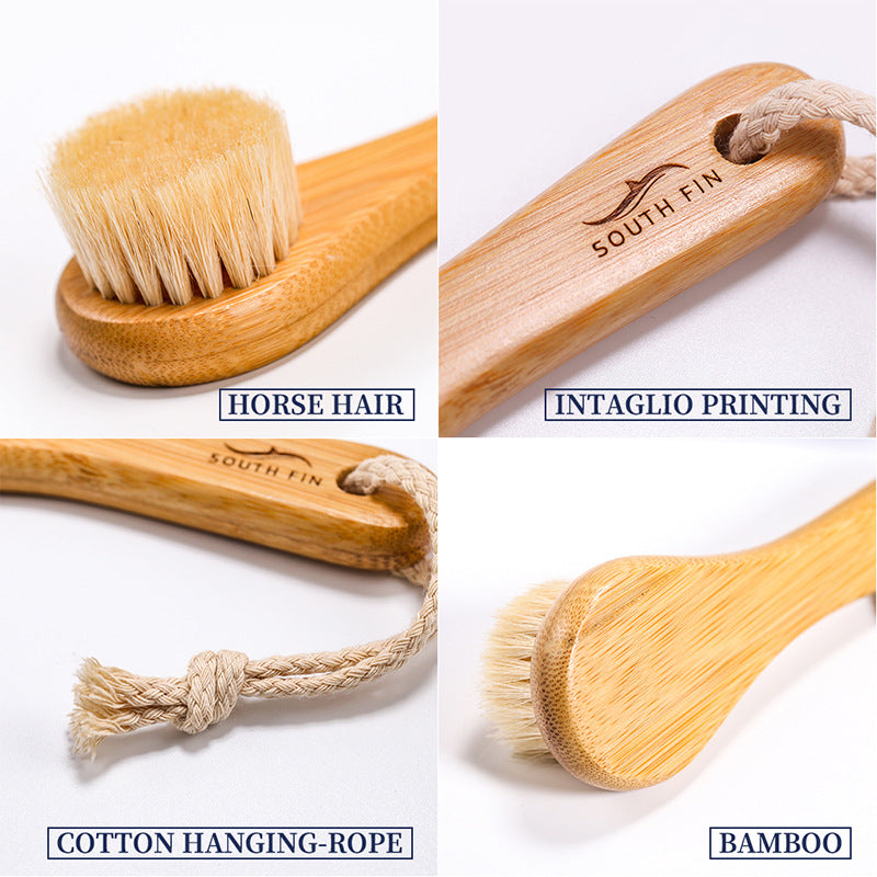 Bamboo Facial Brush – Natural Horse Hair for Smooth Skin