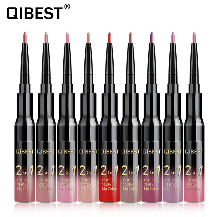 2-in-1 Matte Lip Gloss Pen for Defined, Lasting Color
