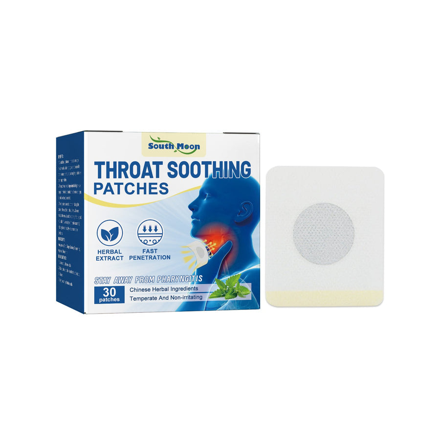 Throat Soothing Patches — Herbal Sore Throat Relief (30 Pack)