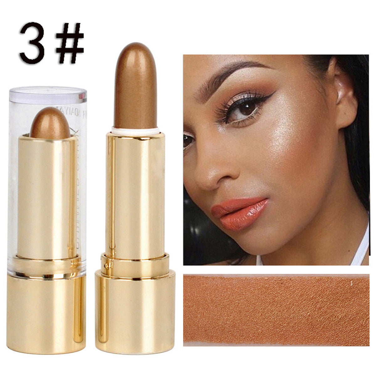 Cream Highlighter Stick for Instant High-Gloss Glow
