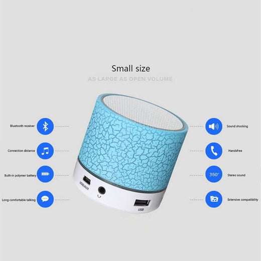 LED Mini Bluetooth Speaker — 360° Stereo Sound & RGB Lights