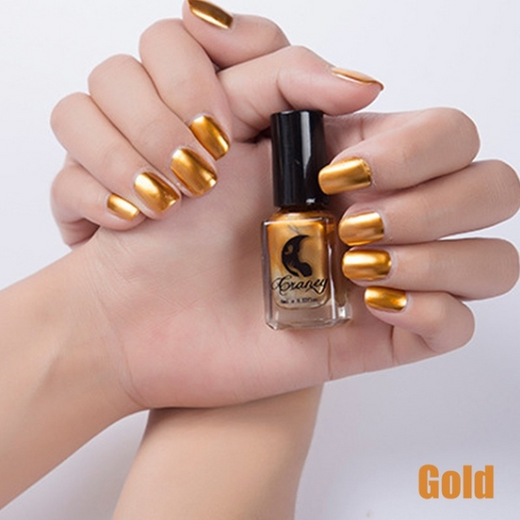 14-Color Metallic Nail Polish Set With Mirror Finish