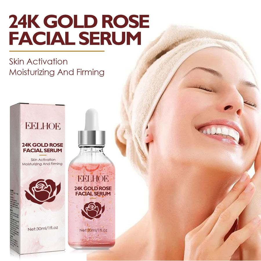 24K Gold Rose Face Serum for Firm, Bright Skin