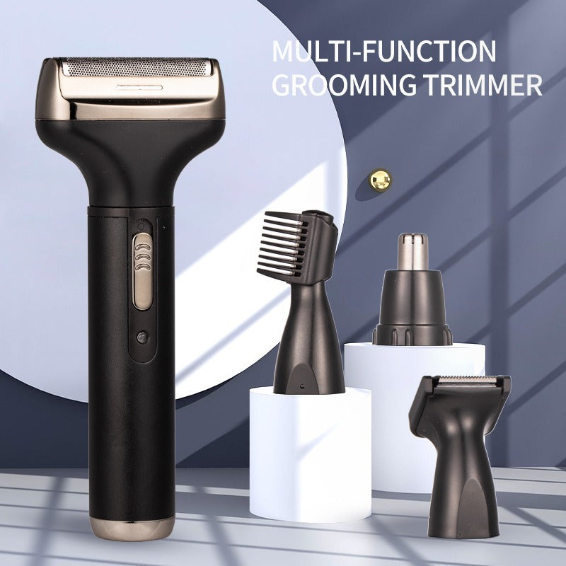 4‑in‑1 Electric Trimmer: Beard, Nose & Eyebrow Grooming Kit